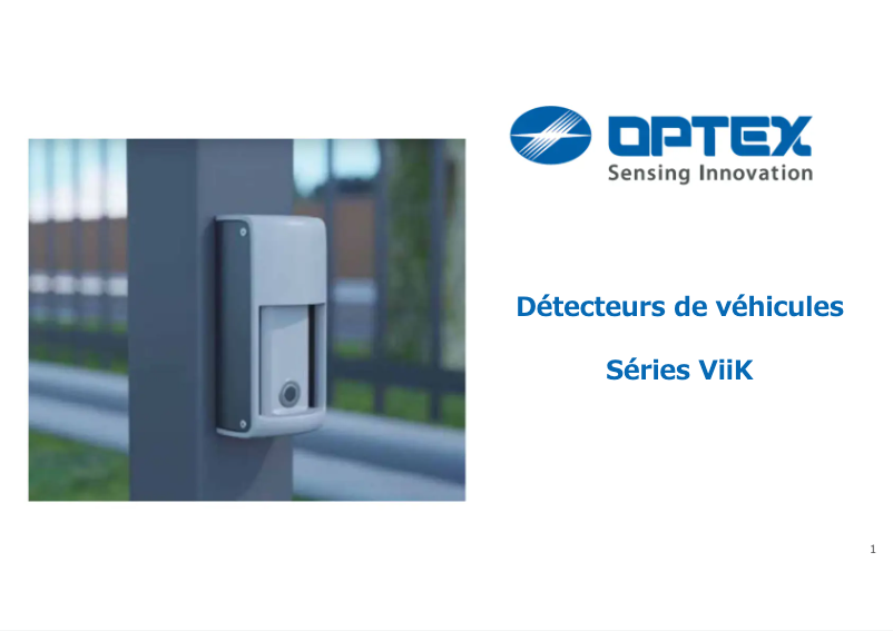 Page 1 de la notice Fiche technique Optex OVS-01GT