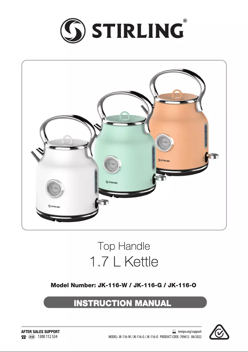 Page n°1 - Manuel utilisateur Stirling JK-116