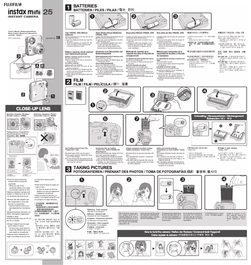 Page n°1 - Manuel utilisateur Fujifilm Intax Mini 25