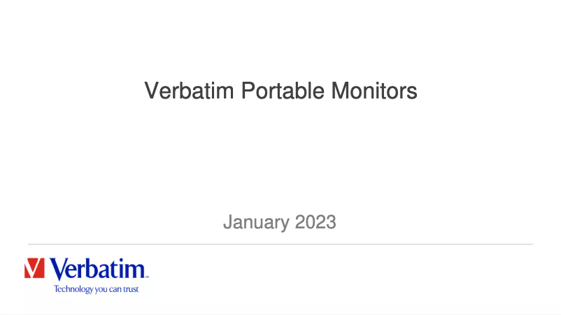 Page 1 de la notice Manuel utilisateur Verbatim PM-14