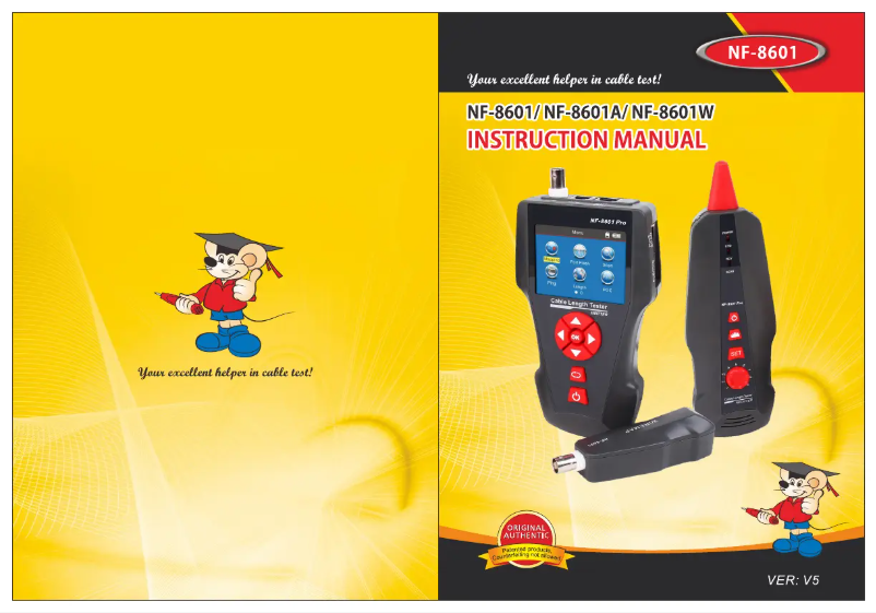 Page 1 de la notice Manuel utilisateur Noyafa NF-8601