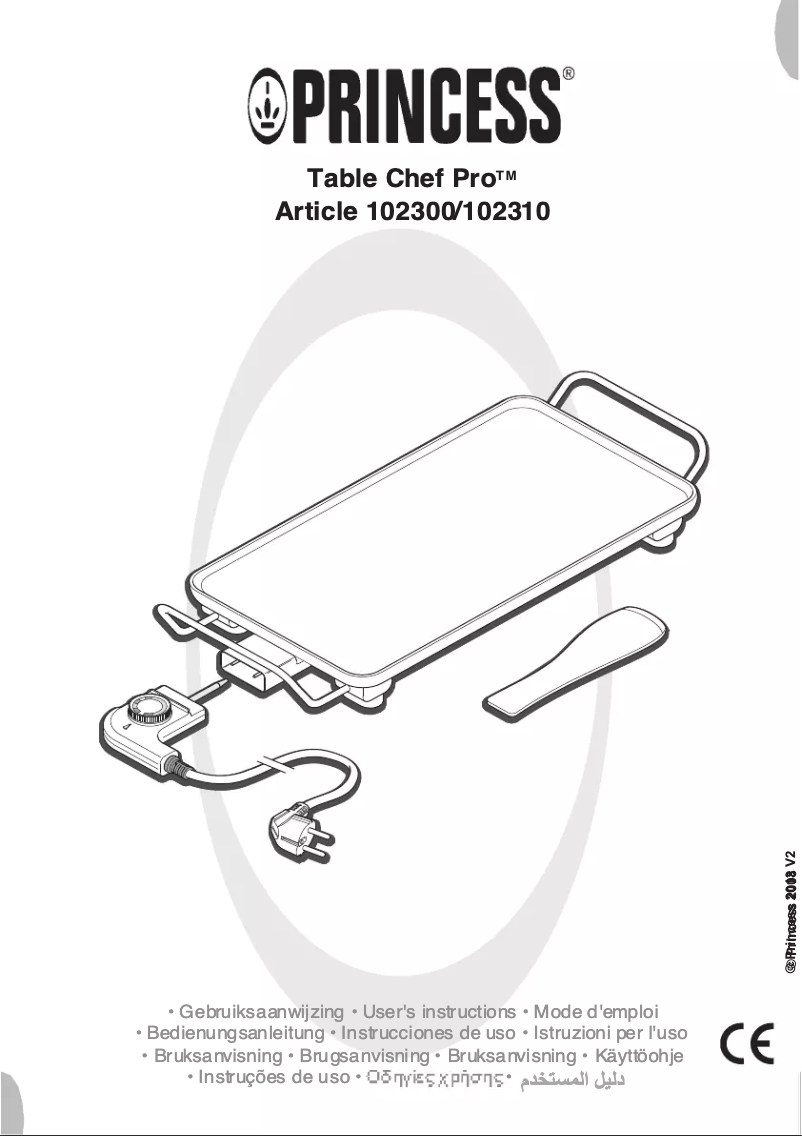 Imagen de la primera página del manual del dispositivo Table Chef Pro 102300