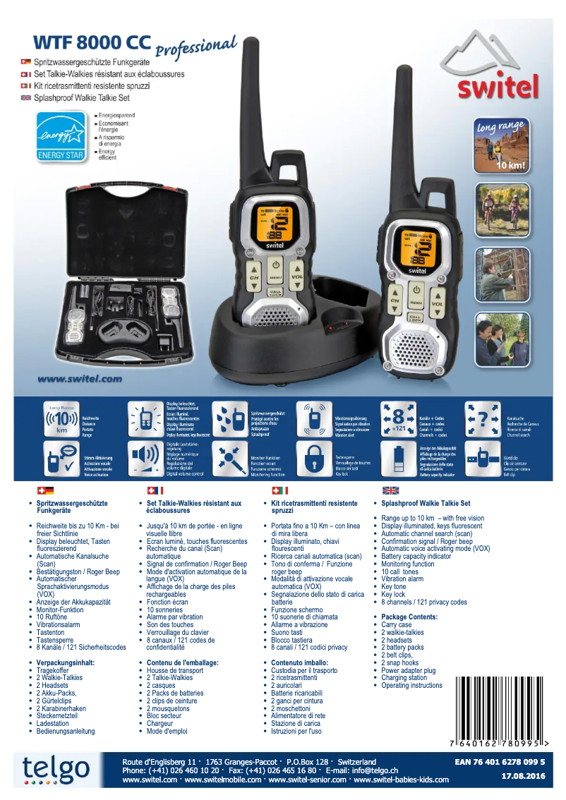 Imagen de la primera página del manual del dispositivo WTF8000