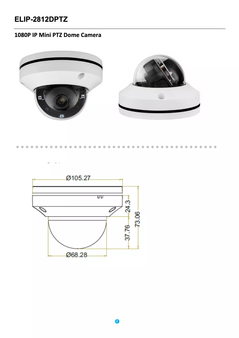Image de la première page du manuel de l'appareil ELIP-2812DPTZ