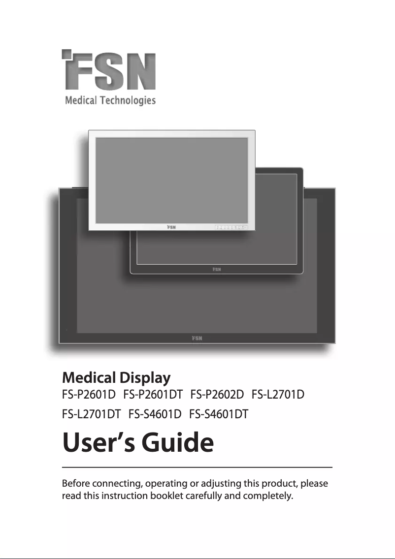 Page 1 of the manual User Manual FSN FS-P2601DT