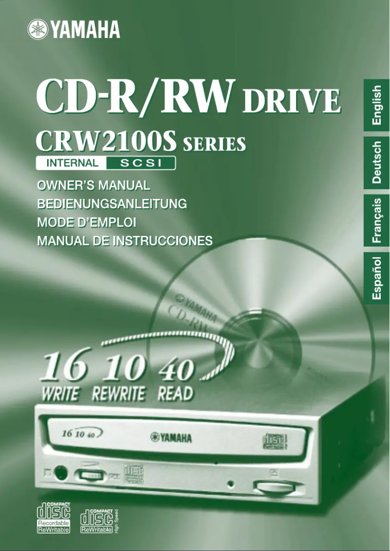 Image de la première page du manuel de l'appareil CRW-2100S
