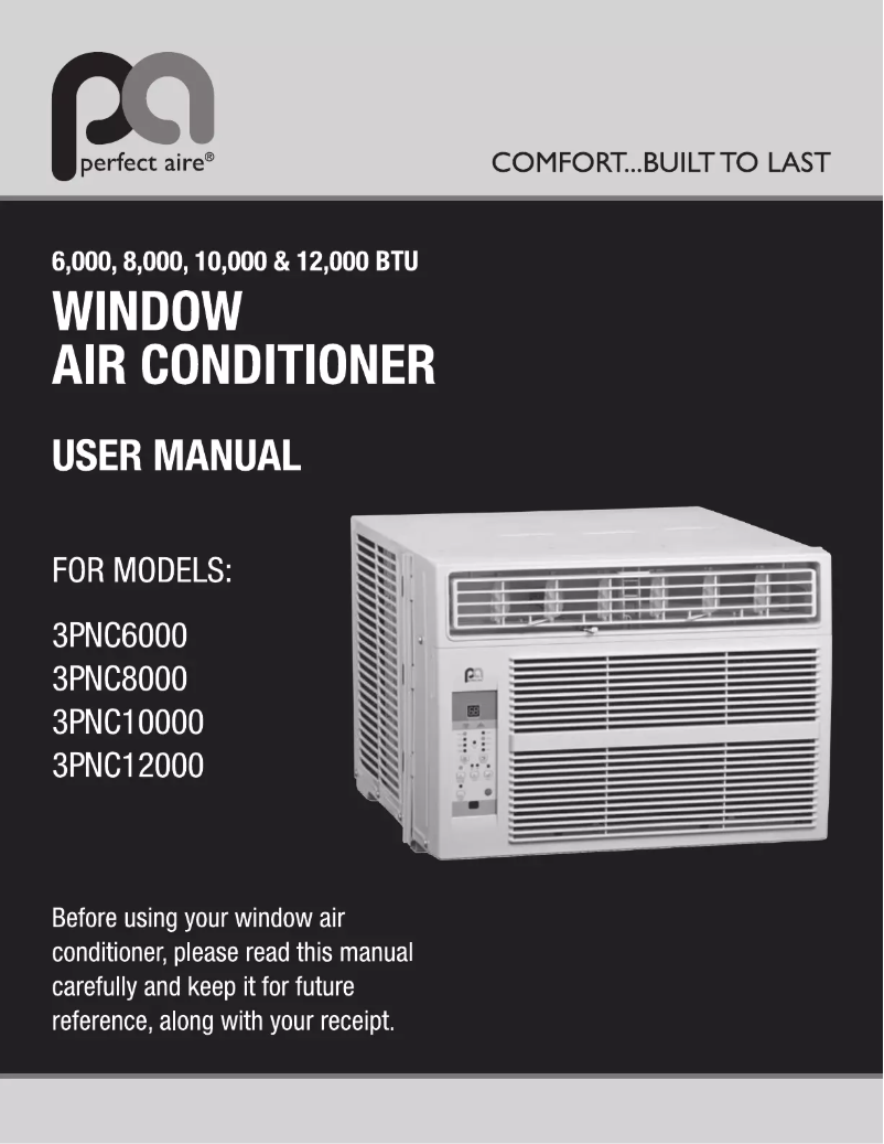 Page n°1 - Manuel utilisateur Perfect Aire 3PNC8000