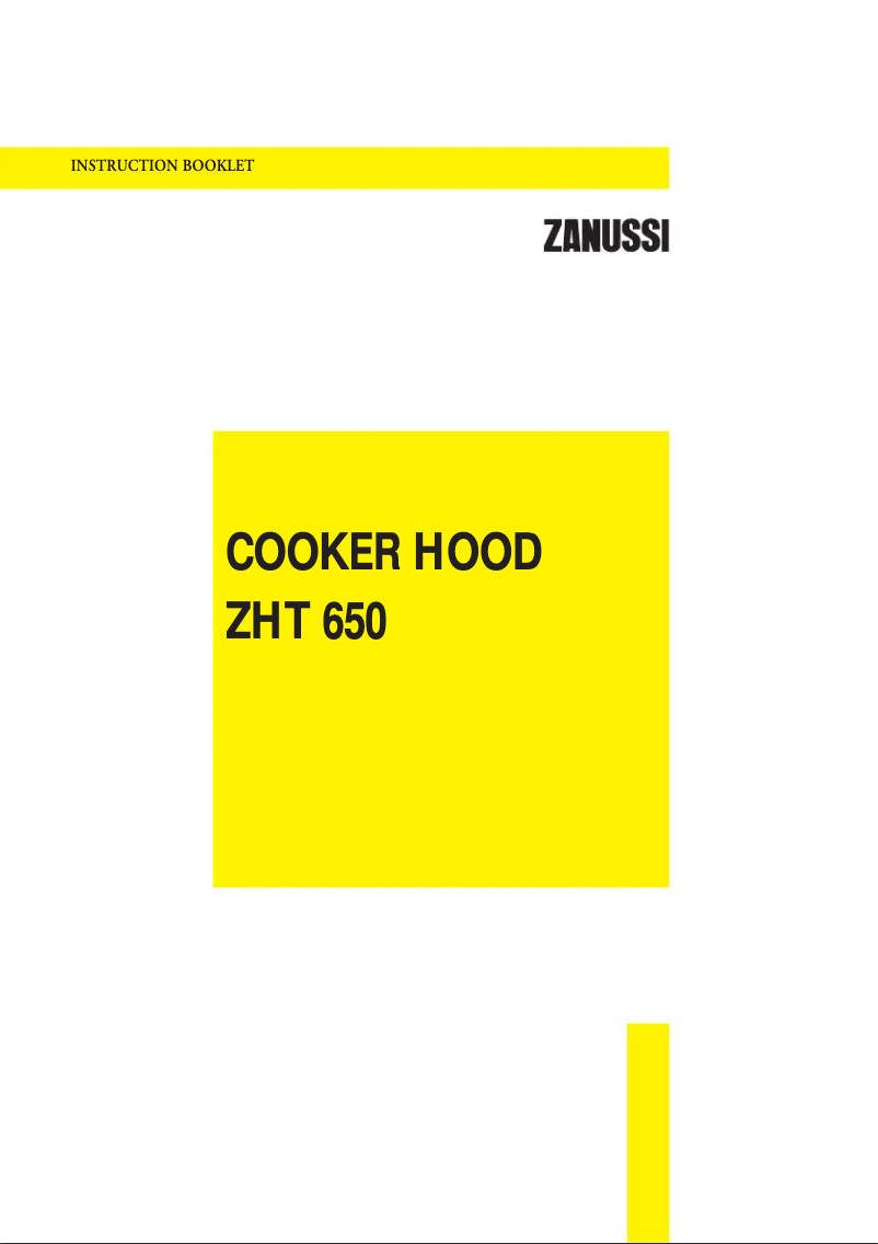 Page 1 de la notice Manuel utilisateur Zanussi ZHT650X