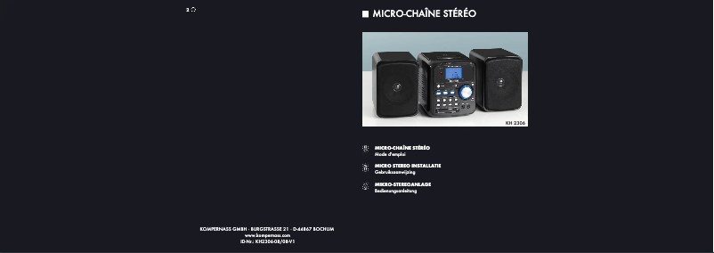 Page n°1 - Manuel utilisateur SilverCrest KH 2306