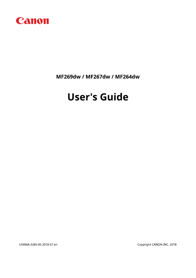 Page 1 de la notice Manuel utilisateur Canon i-SENSYS MF264dw