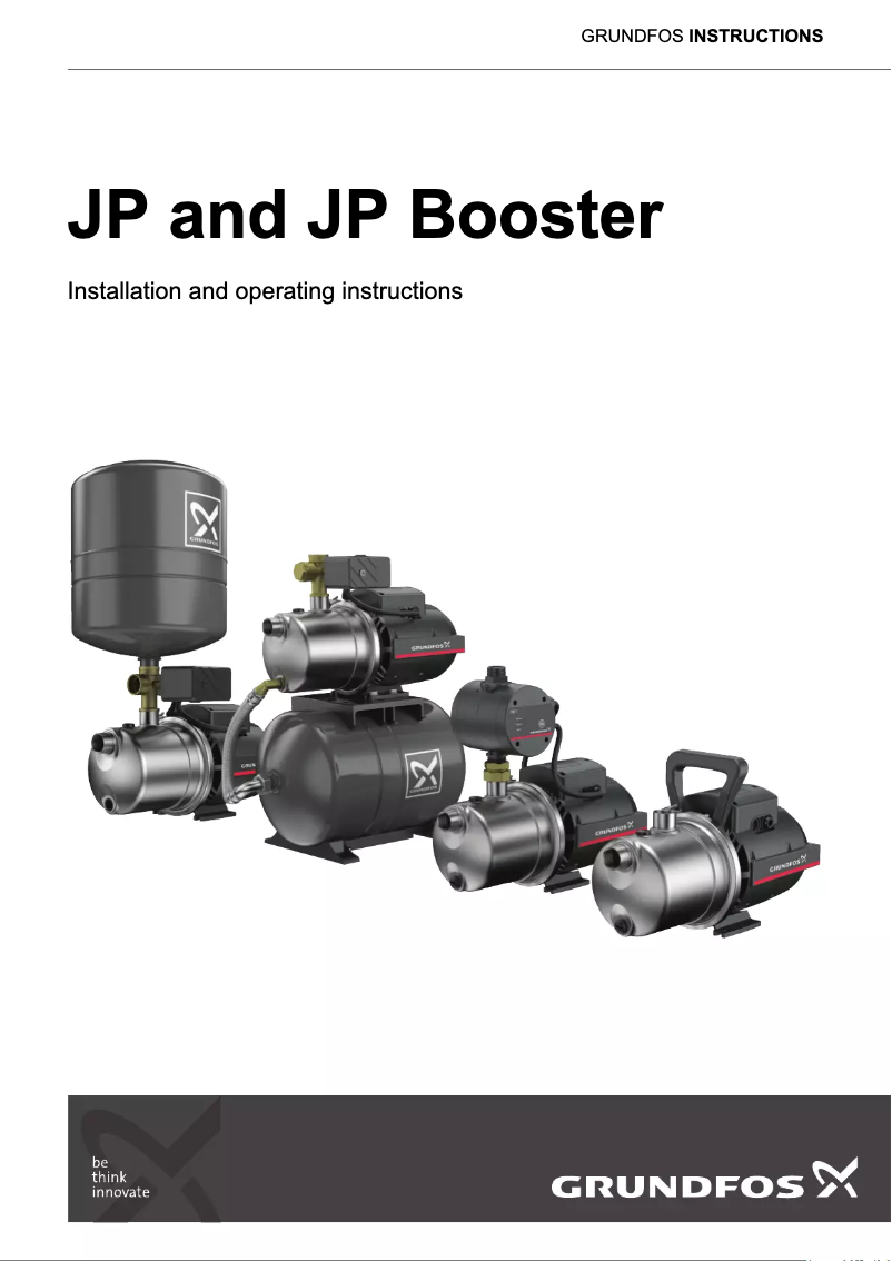 Page n°1 - Mode d'emploi Grundfos JP 3-42