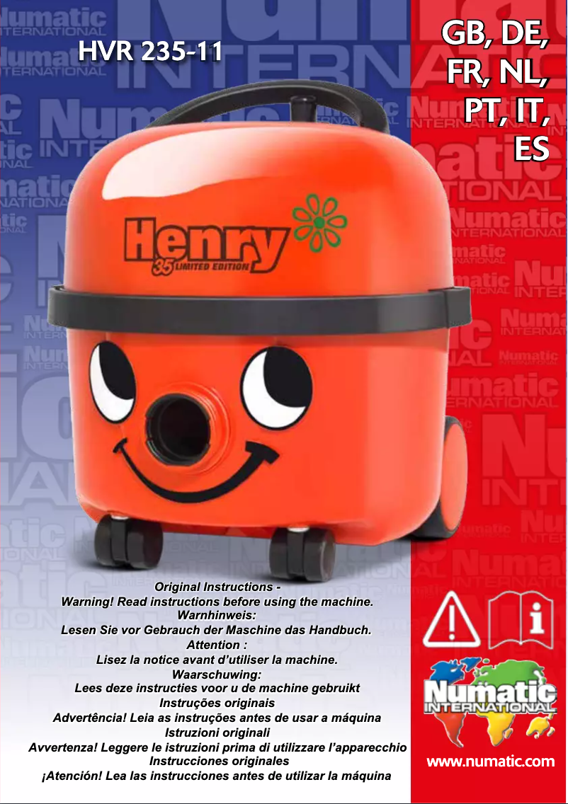 Page n°1 - Manuel utilisateur Numatic HRV-235 Henry 35 Limited Edition Kit AST1