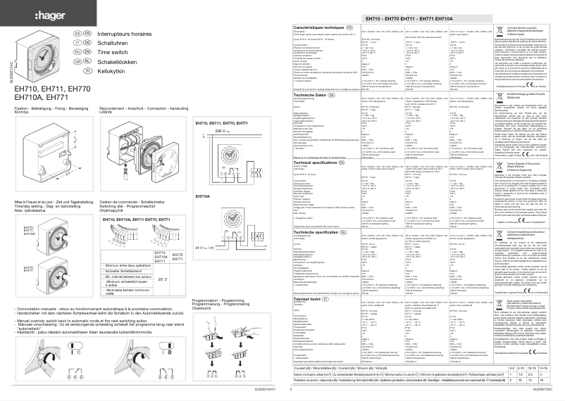 Page n°1 - Mode d'emploi Hager EH711