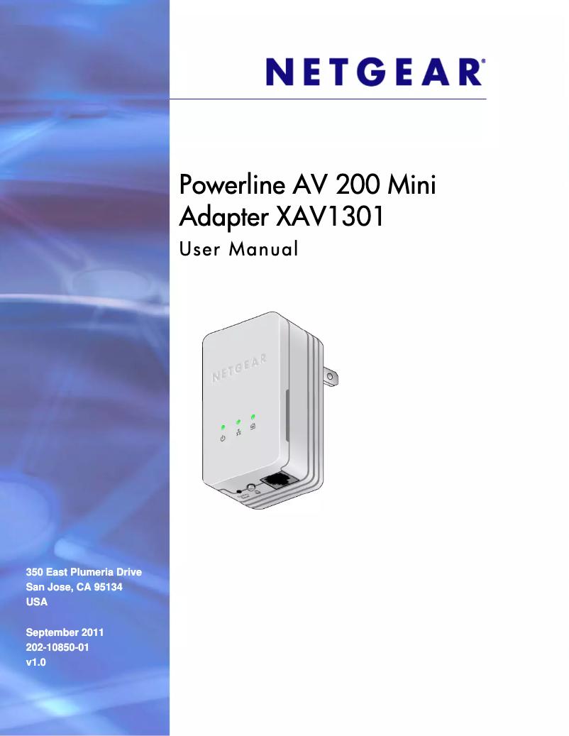 Page n°1 - Manuel utilisateur Netgear XAV1301