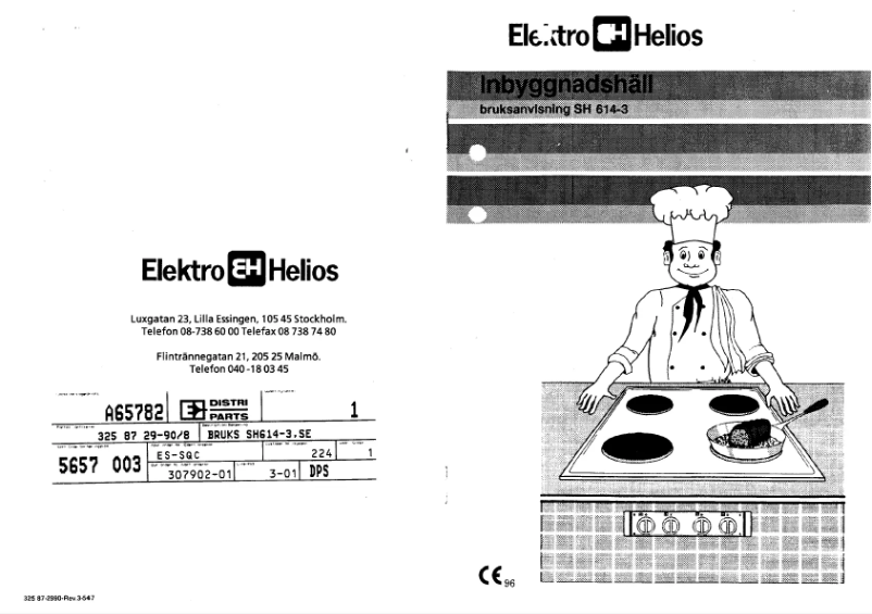 Page 1 de la notice Manuel utilisateur Elektro Helios SH614-3