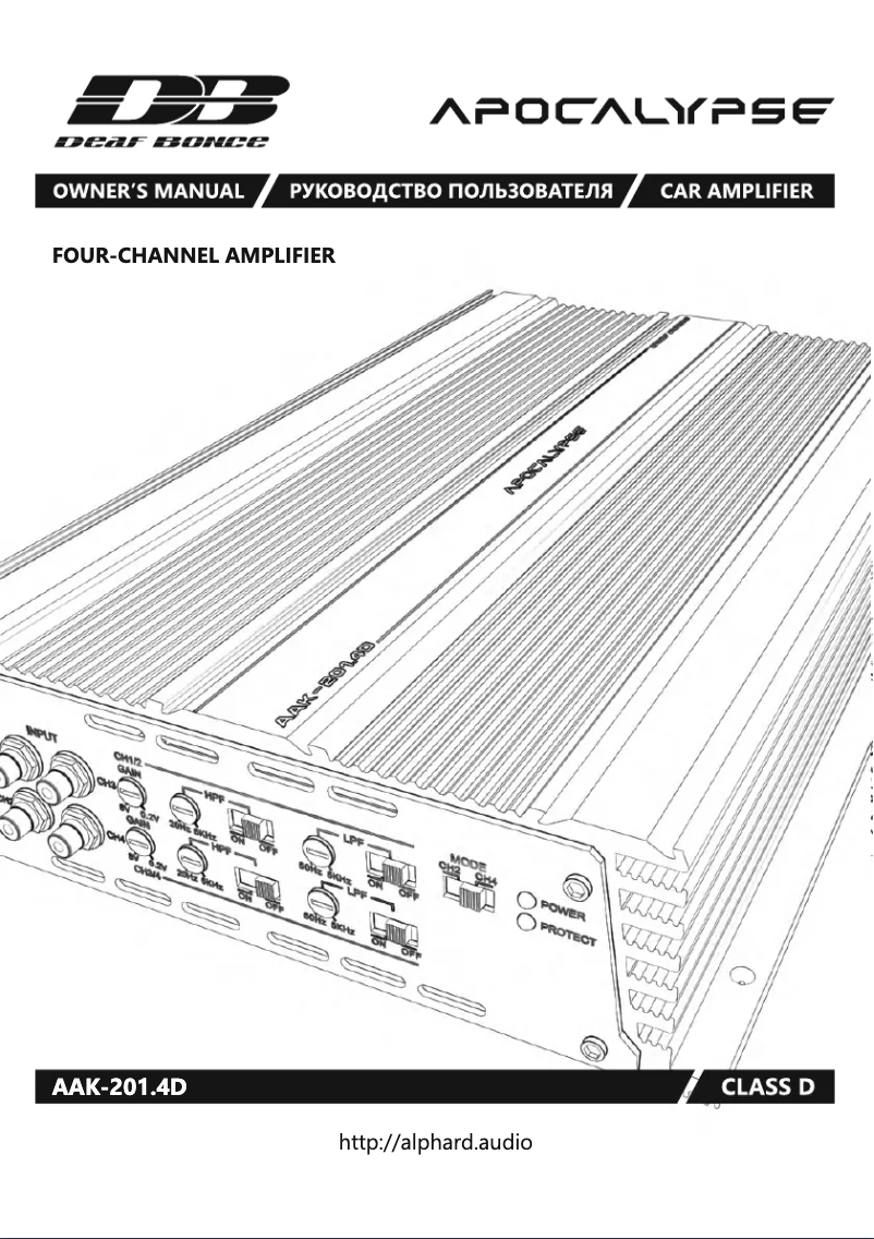 Page 1 de la notice Manuel utilisateur Deaf Bonce Apocalypse AAK-201.4