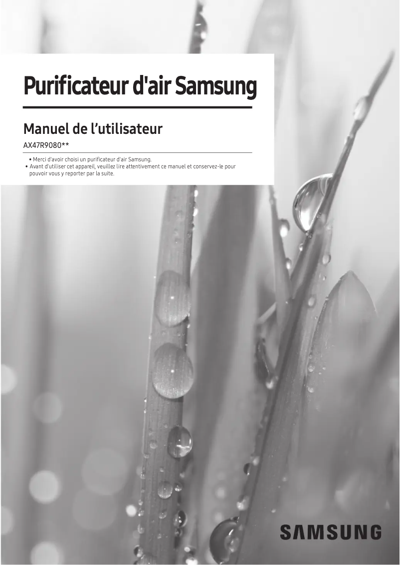Page 1 de la notice Manuel utilisateur Samsung Cube AX9500