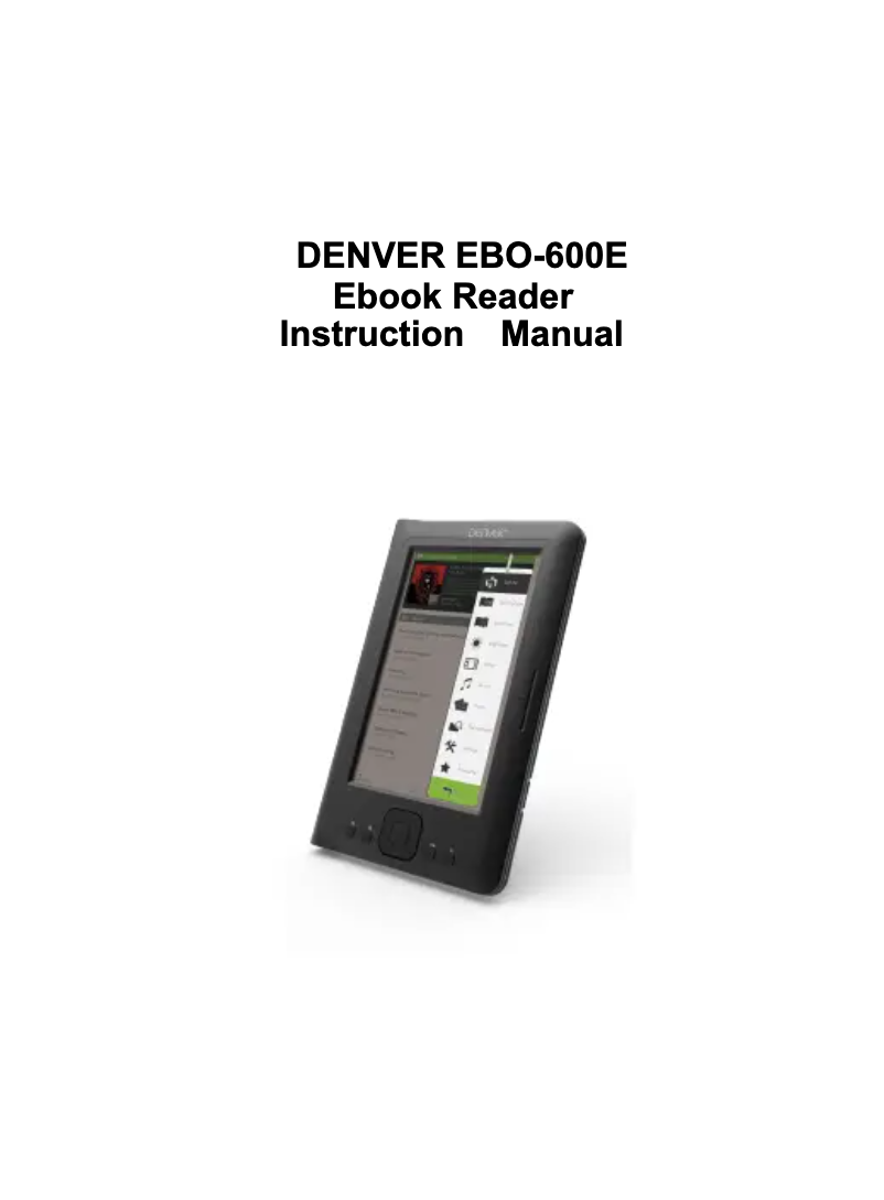 Página 1 del manual Manual de usuario Denver EBO-600E