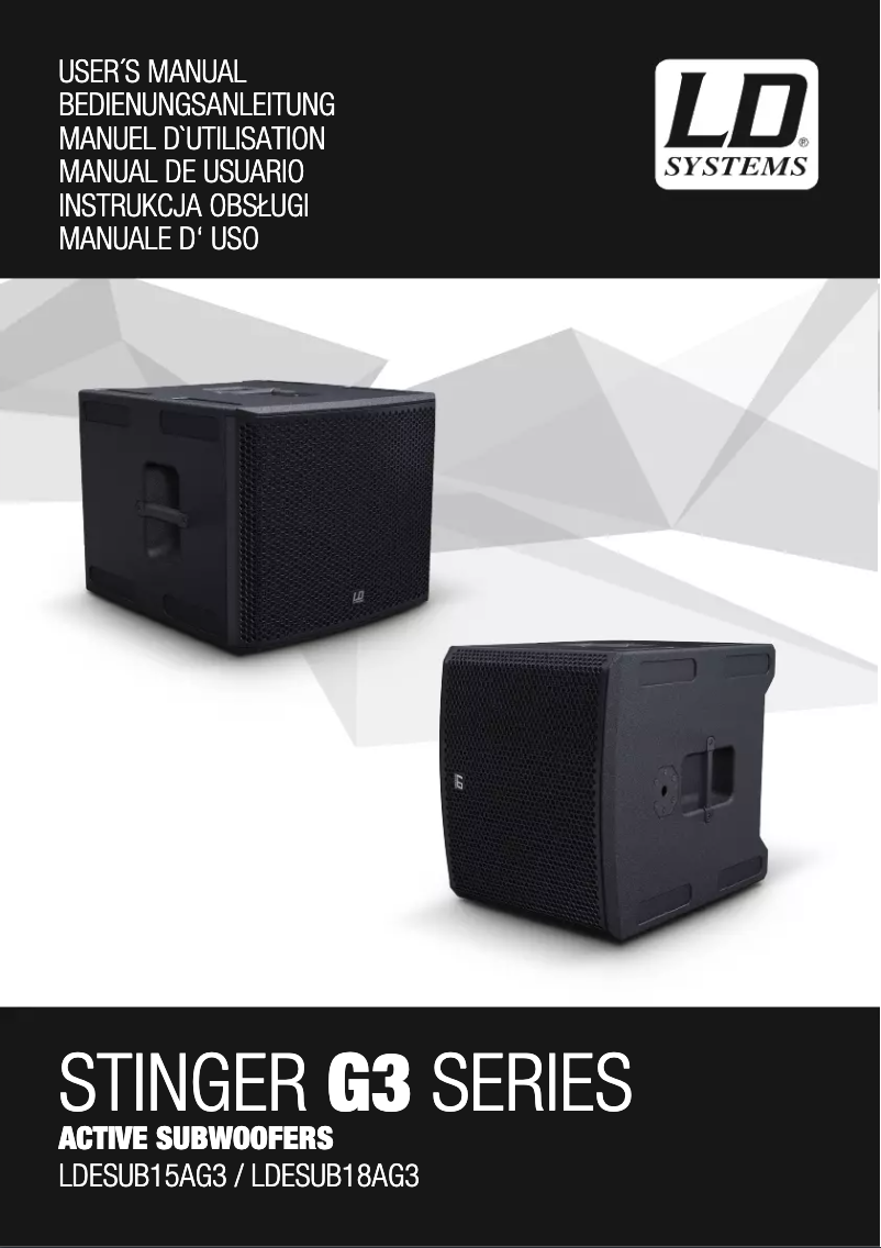 Page n°1 - Manuel utilisateur LD Systems Stinger Sub 15A G3