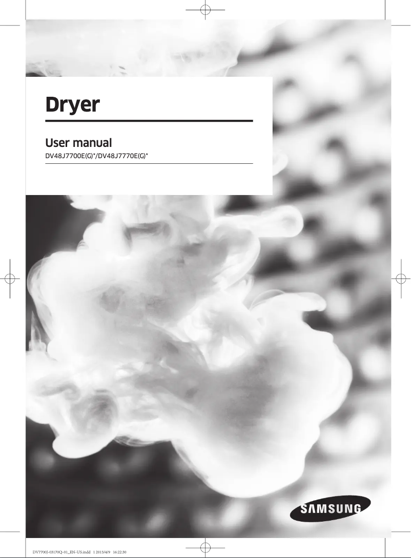 Page n°1 - Manuel utilisateur Samsung DV48J7700G