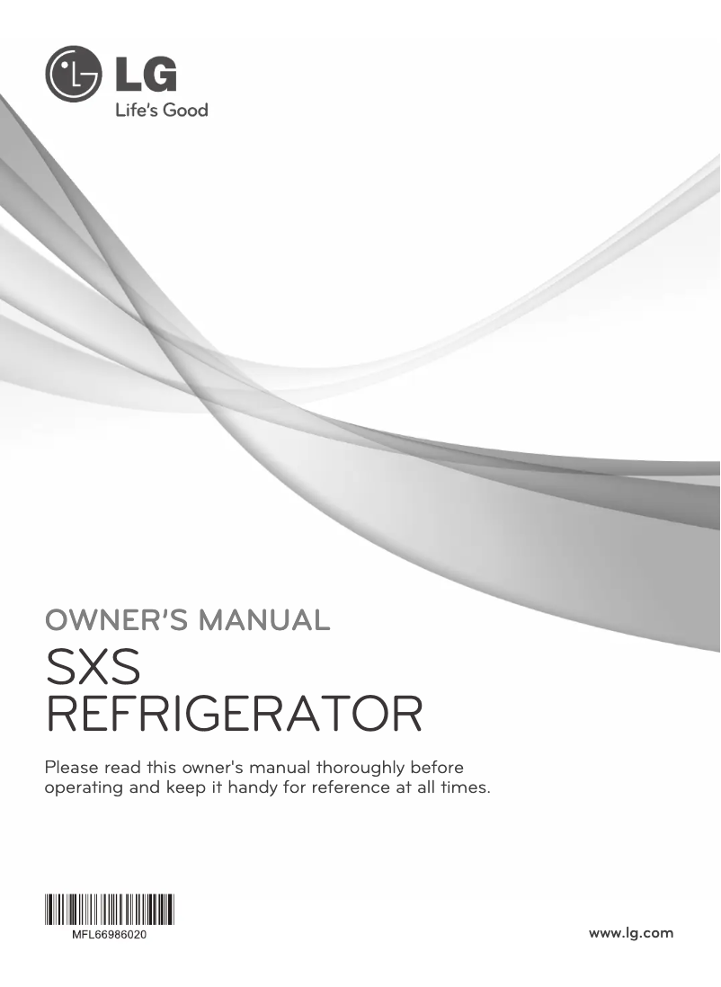 Image de la première page du manuel de l'appareil GR-P287FSN