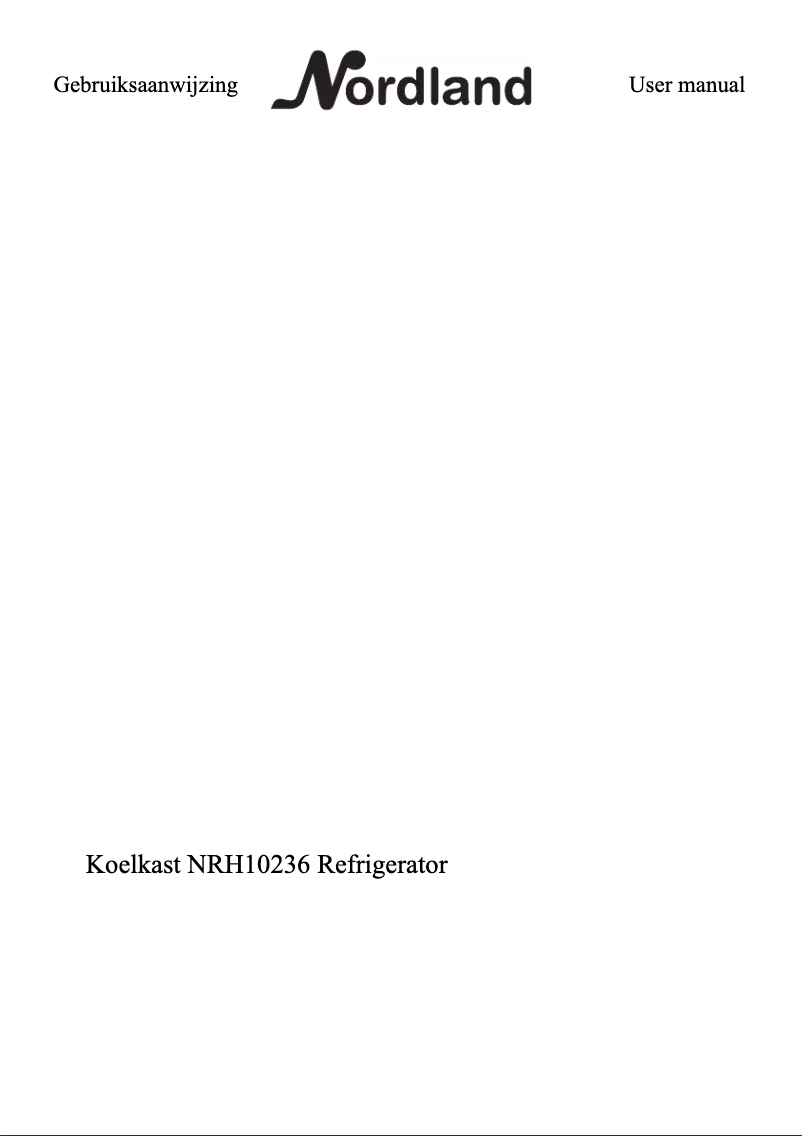Page n°1 - Manuel utilisateur Nordland NRH 10236