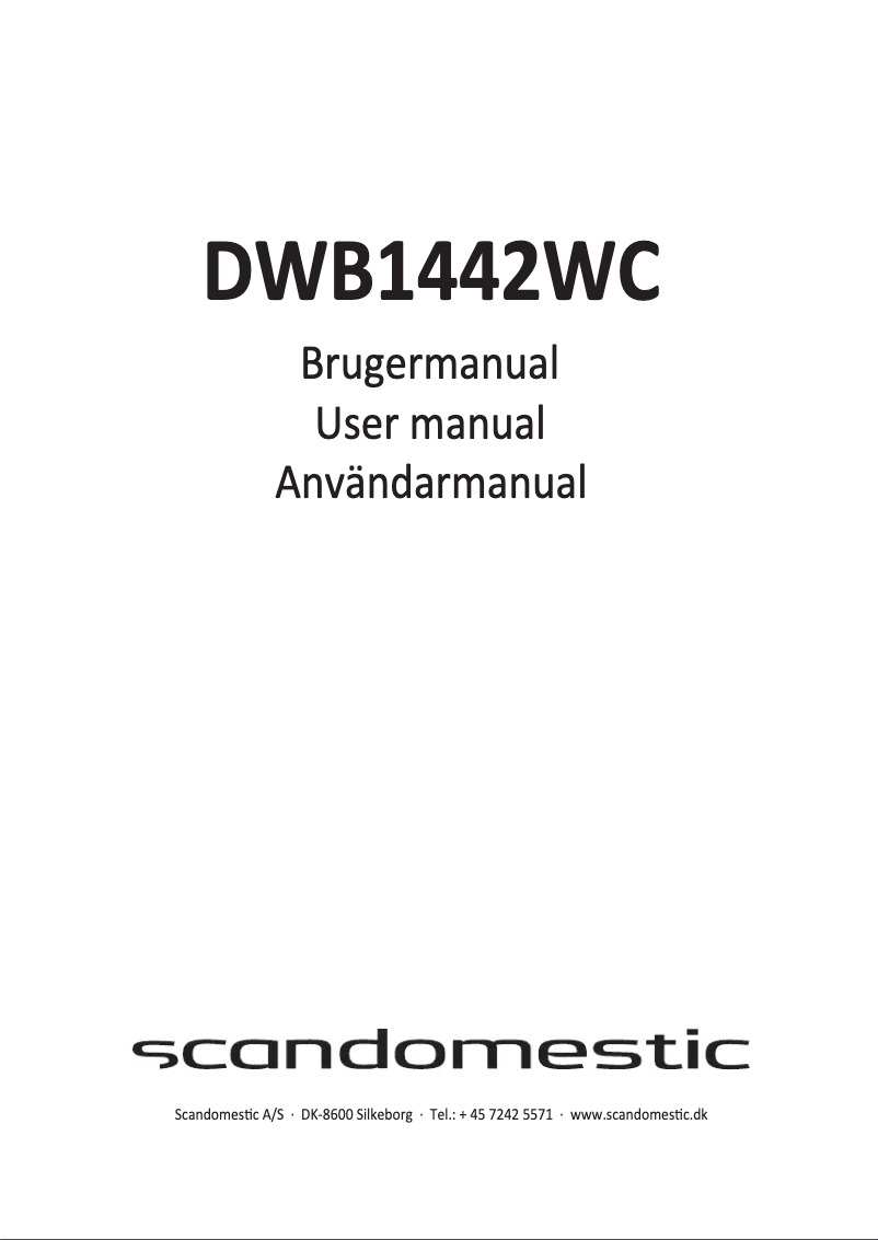 Image de la première page du manuel de l'appareil DWB1442WC