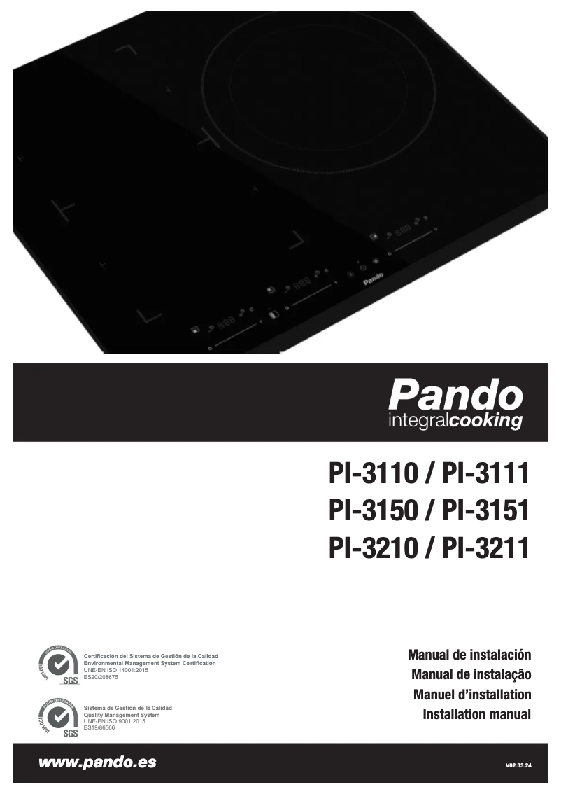 Image de la première page du manuel de l'appareil PI-3150
