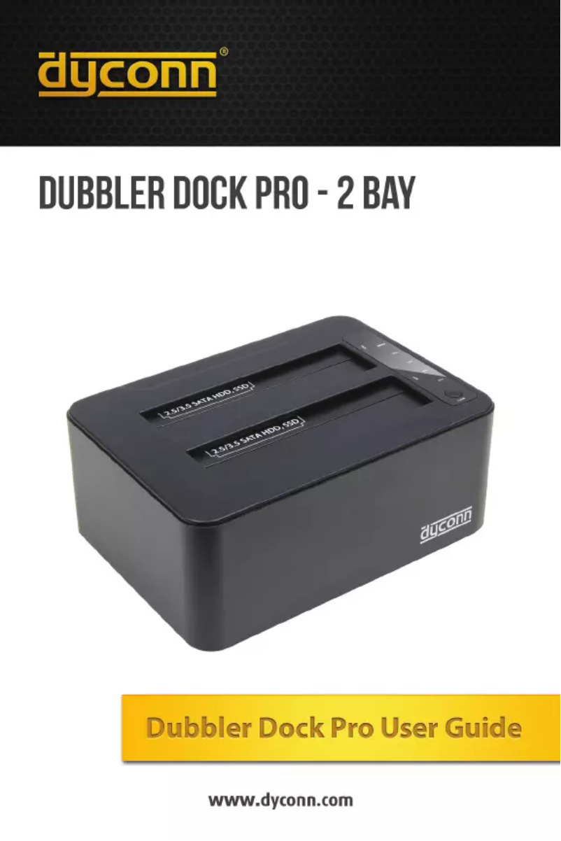 Page 1 de la notice Manuel utilisateur Dyconn Dubbler Dock Pro