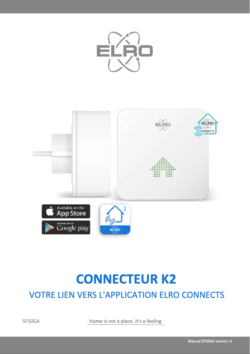 Image de la première page du manuel de l'appareil K2 Connector SF50GA