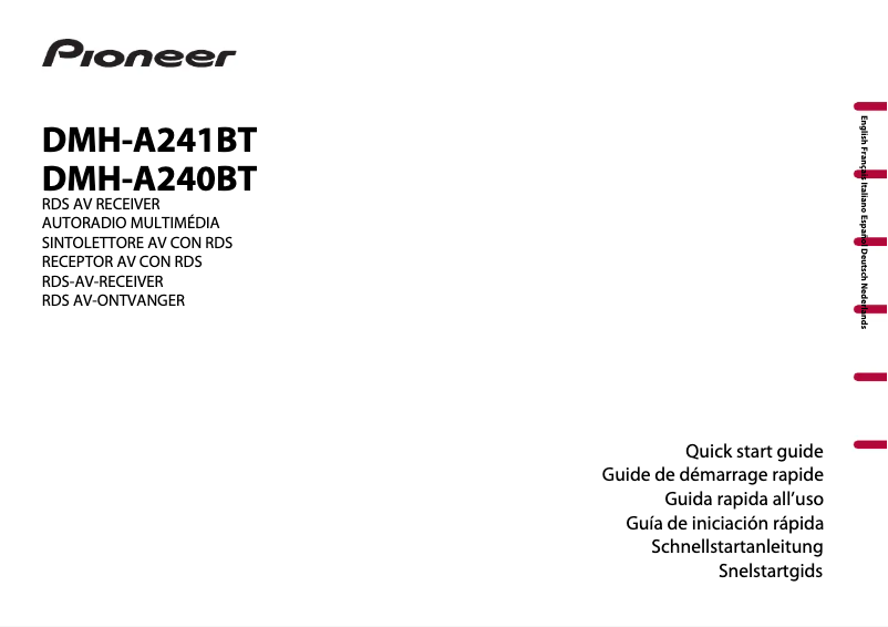 Page 1 de la notice Guide de démarrage rapide Pioneer DMH-A240BT