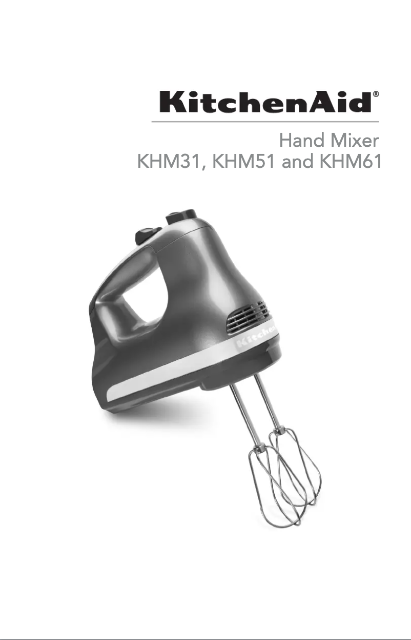 Page 1 de la notice Manuel utilisateur KitchenAid KHM61