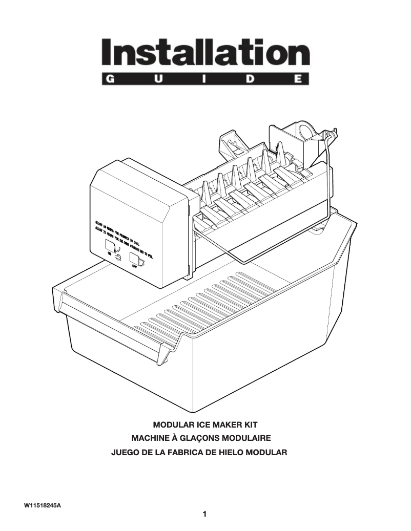 Image de la première page du manuel de l'appareil W11517113