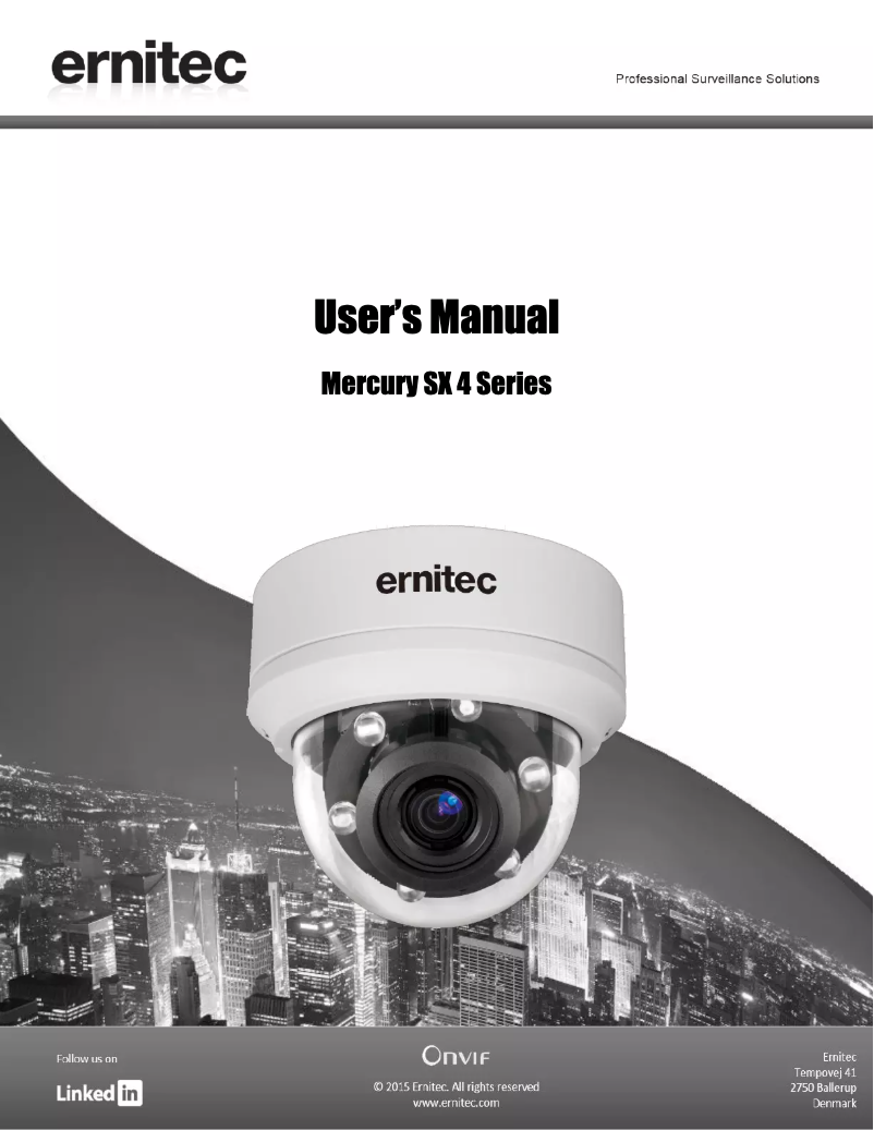 Page 1 de la notice Manuel utilisateur Ernitec 0070-04344IR