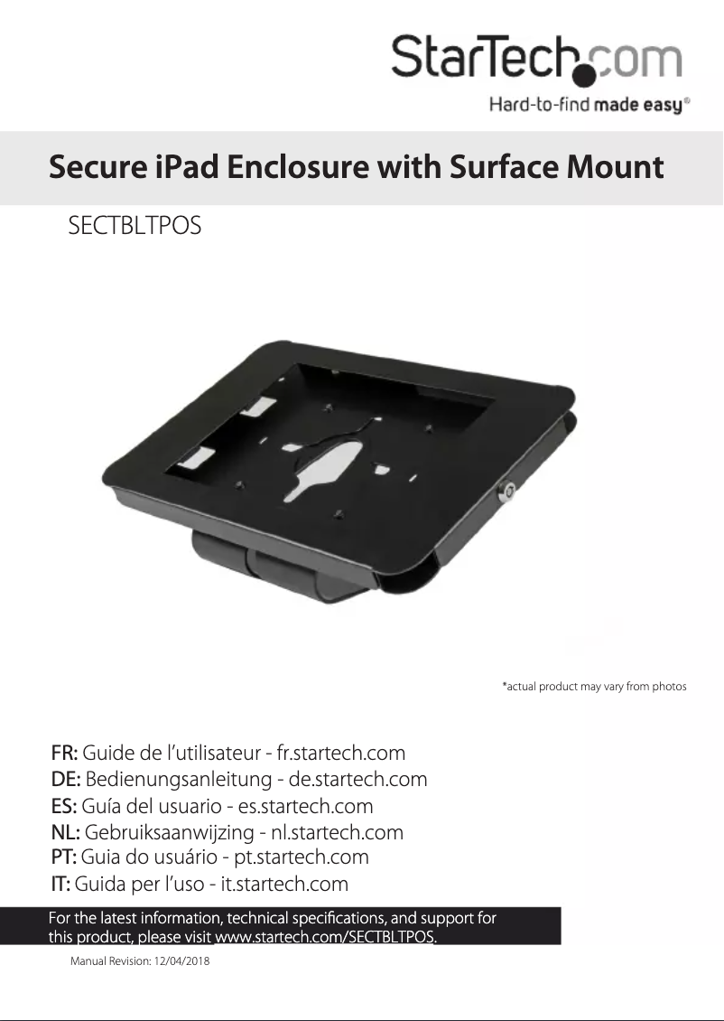 Image de la première page du manuel de l'appareil SECTBLTPOS