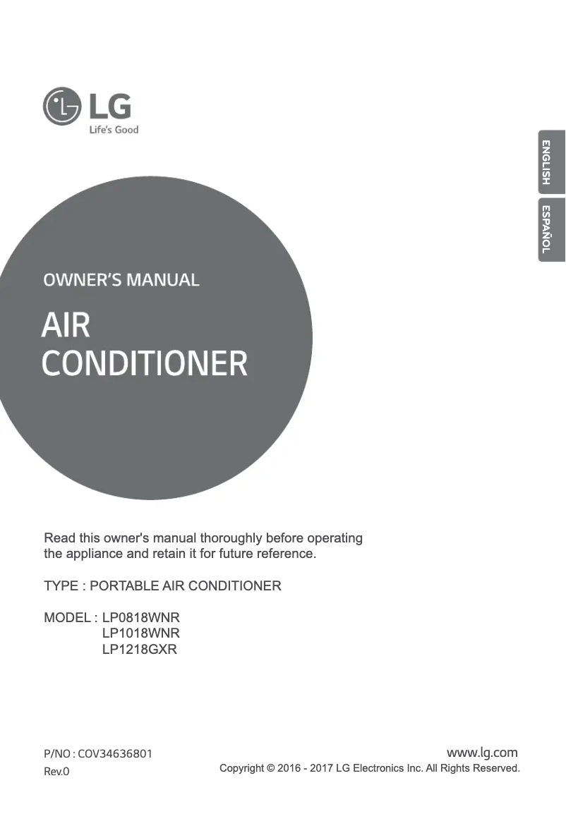 Page 1 de la notice Manuel utilisateur LG LP0818WNR