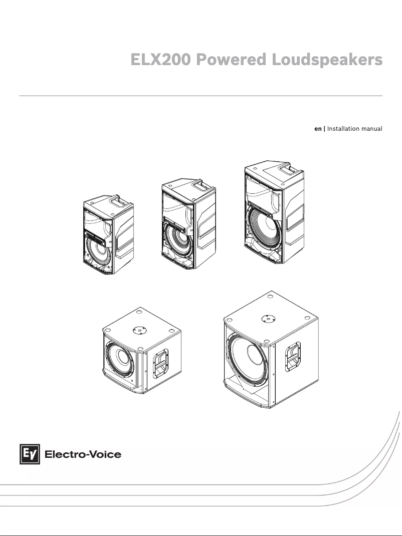 Page 1 de la notice Manuel utilisateur Electro-Voice ELX200-10P-US