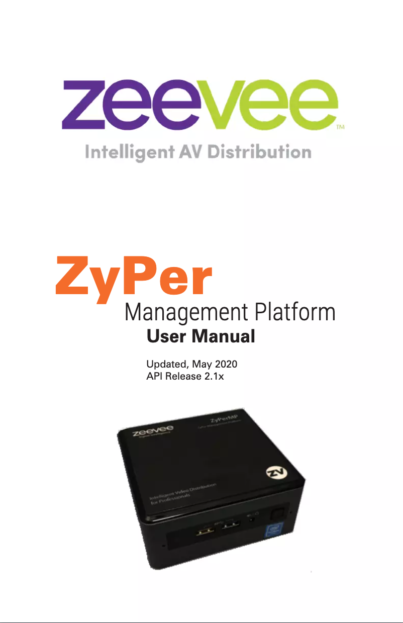 Image de la première page du manuel de l'appareil ZyPer