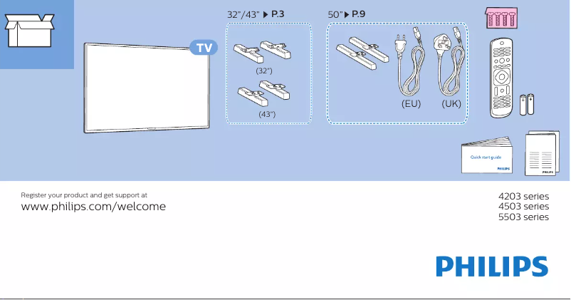 Imagen de la primera página del manual del dispositivo 50PFS5503