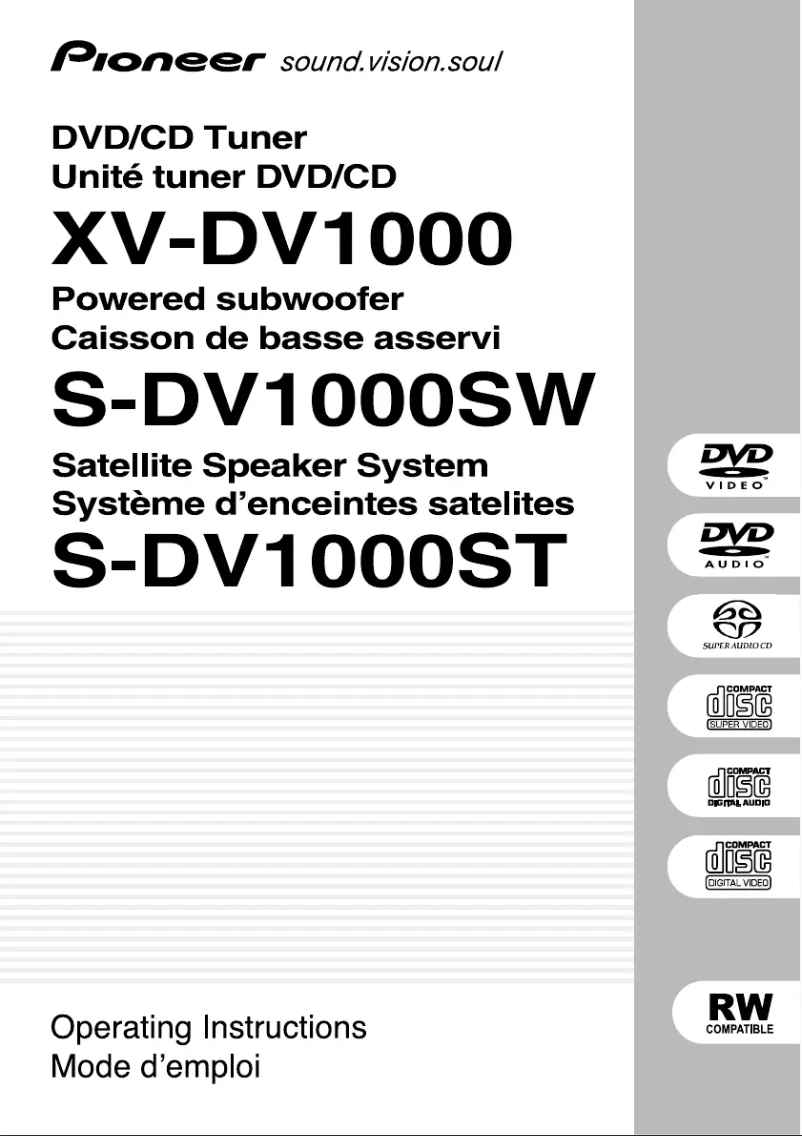 Página 1 del manual Manual de usuario Pioneer NS-DV1000