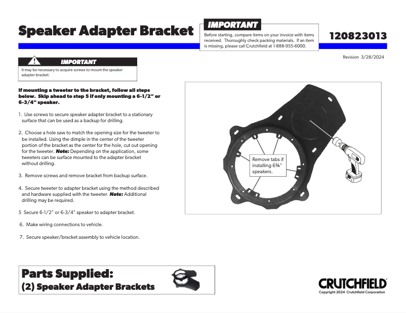 Page n°1 - Manuel utilisateur Metra 82-3013