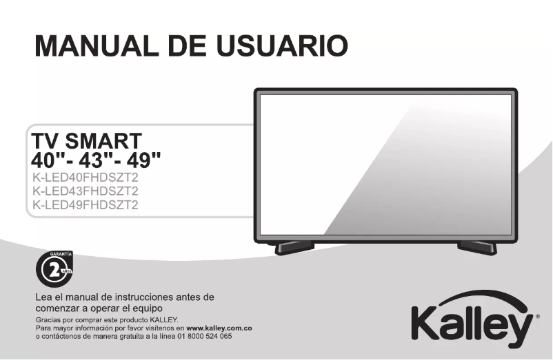 Página 1 del manual Manual de usuario Kalley K-LED49FHDSZT2