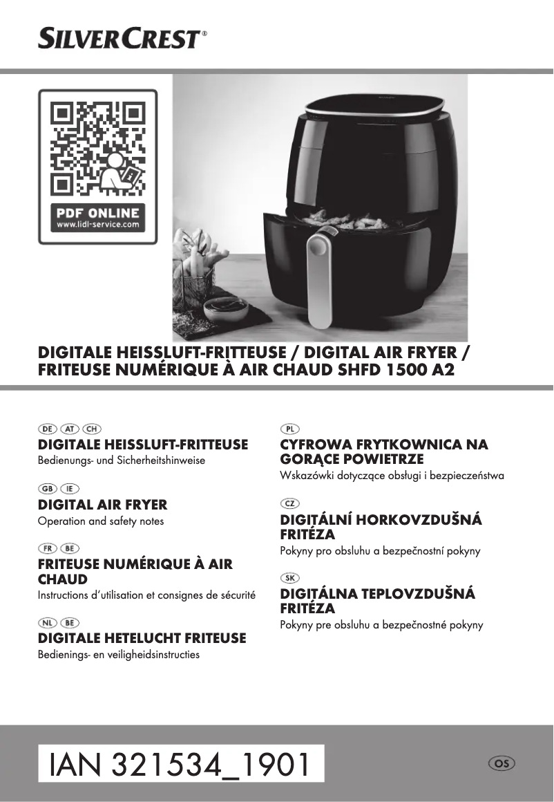 Page n°1 - Manuel utilisateur SilverCrest SHFD 1500 A2