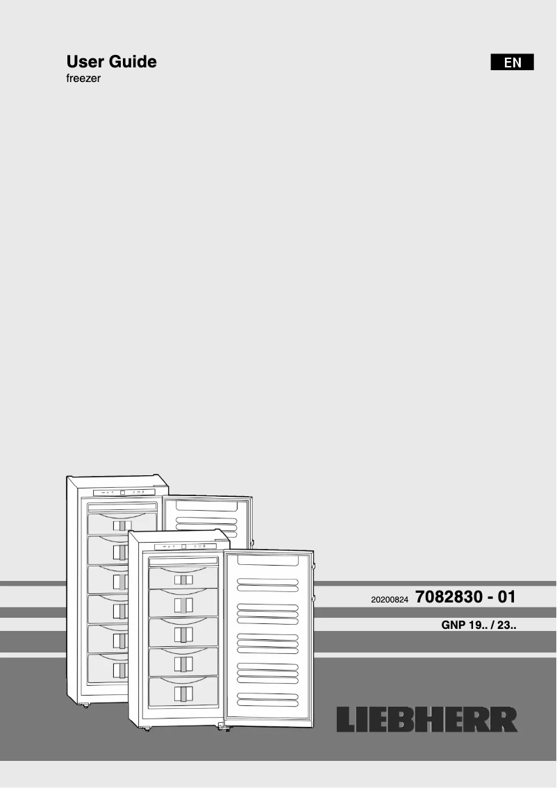 Page 1 de la notice Manuel utilisateur Liebherr GNP 1956 Premium NoFrost