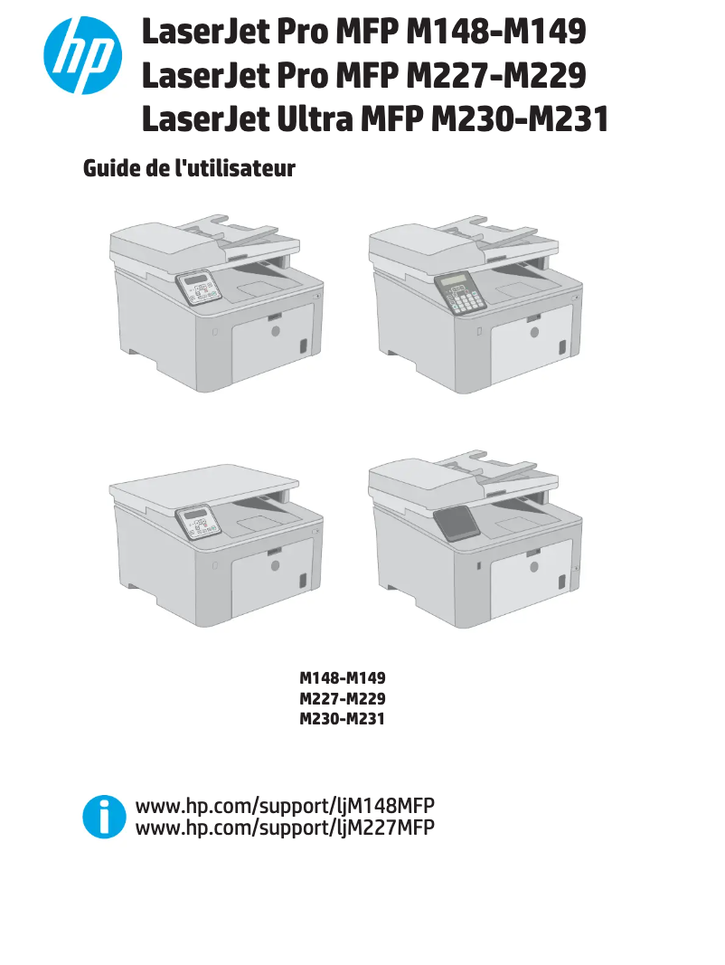 Page 1 de la notice Manuel utilisateur HP LaserJet Pro MFP M148fdw