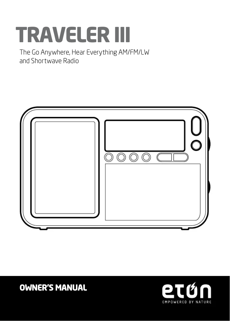Page 1 de la notice Manuel utilisateur Eton Traveler III