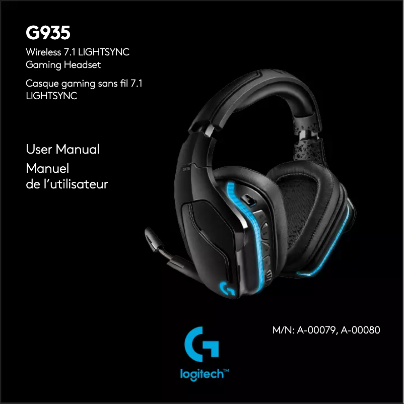 Page 1 de la notice Manuel utilisateur Logitech G935