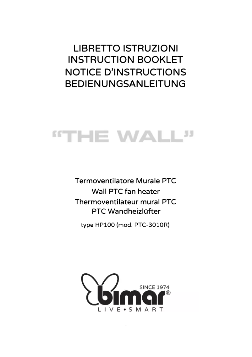Página 1 del manual Manual de usuario Bimar HP100