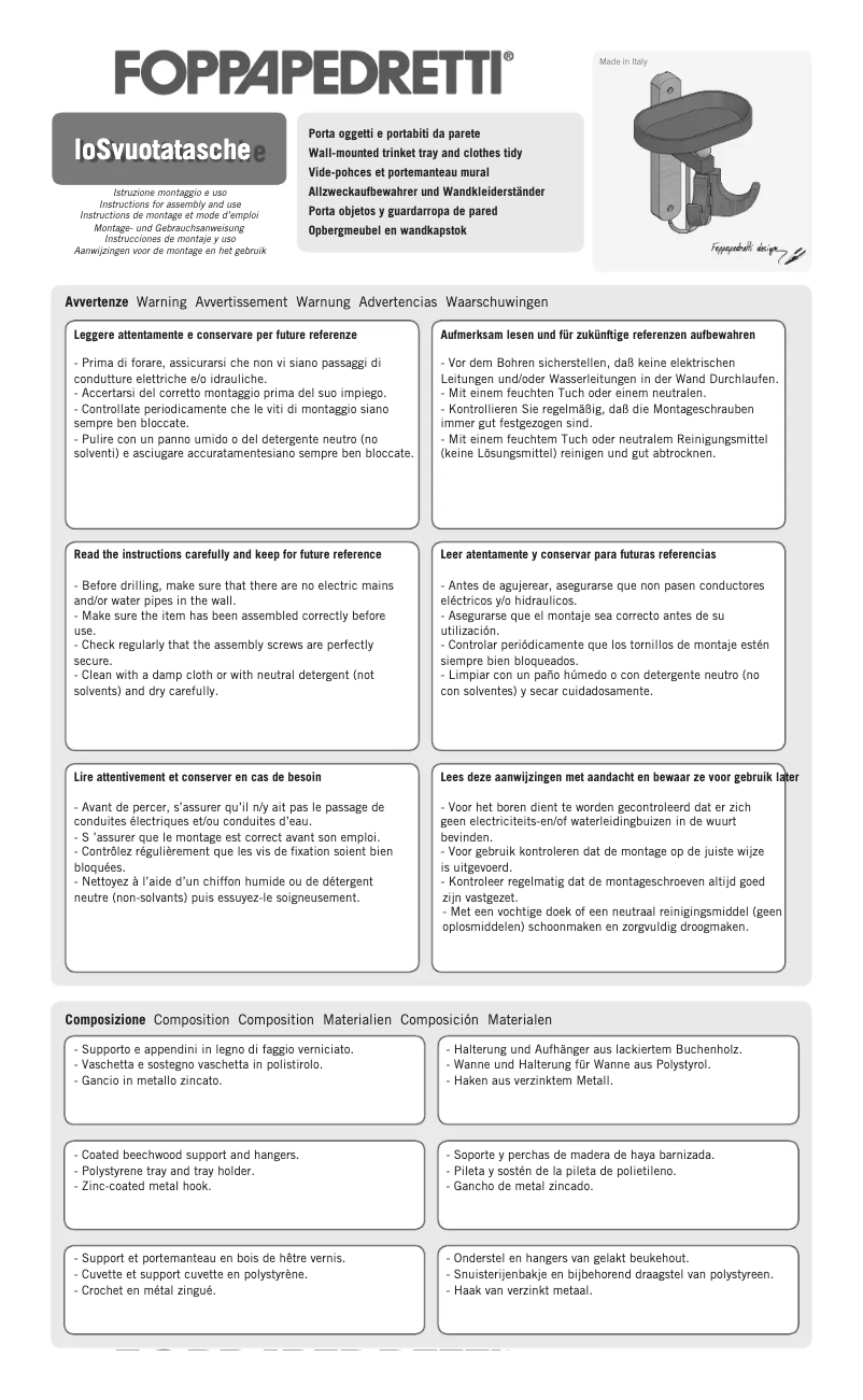 Image de la première page du manuel de l'appareil LoSvuotatasche