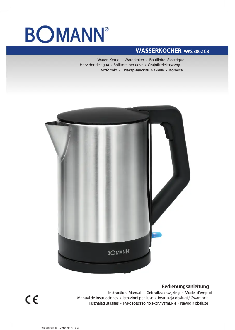 Page n°1 - Manuel utilisateur Bomann WKS 3002 CB